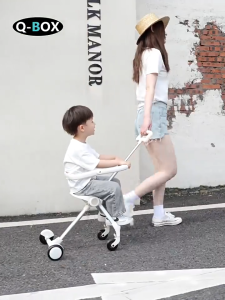 【SG Local Seller】QBOX NEW Kids Luggage panda Baby Stroller 20inch Kids Travel Luggage Ride-on Portable Suitcase Portable