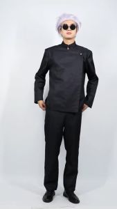 Anime Jujutsu Kaisen Gojo Satoru Cosplay Costume Top Pants Wig Glasses School Uniform Suit Halloween Party Prop