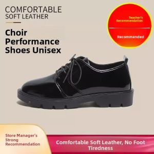 DINGMUYI | Black Flat Stage Princess Shoes for Girls