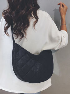 Large Capacity down Cotton Jacket Womens Bag 2026 Winter New Style Commuter Dumpling Bag Student Class Single Shoulder Slant Bag