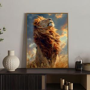 Popular Animal Lion Poster Versatile HD Waterproof Wall Art Self-Adhesive Decor for Any Space Ideal Gift
