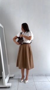 Womens belts Casual and versatile belt small and fresh solid color waist size Ladies belts suitable for black and brown student belts