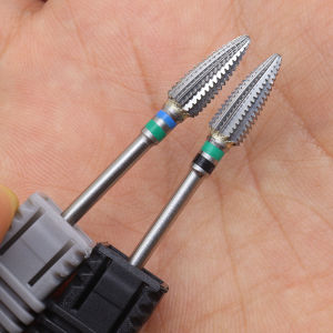 1Pcs 5MM Mini 5in1 Nail Drill Bits3/32" Tungsten Carbide Cuticle Drill BitsTwo Way Rotate For Nail Bed File Dead Skin Nail Pre