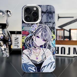 2D Anime Style Lightning General Fufner Violet Mobile Phone Case Street New Silver Color for  16 Huawei M70 Xiaomi 14 Redmi K80 Vivo IQOO 12 OnePlus 13