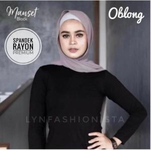 LYNFASHIONISTA-MANSET INNER DALAMAN WANITA LEHER OBLONG KAOS SPANDEK RAYON ADEM