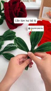 Hoa handmade – Hoa hồng khổng lồ bằng kẽm nhung nhiều màu sắc kích thước bông 25cm cao 50cm decor trang trí