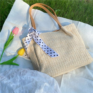 Fairy Bag Summer Ins Straw Bag Easiest for Match Shoulder Handbag Beach Bag Vacation Large Capacity Totes Women