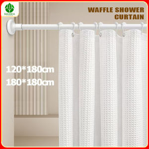 Mashida Bathroom Shower Curtain Multi Style Sizes Bathroom Shower Curtain Anti-Mildew Waterproof Shower Curtain+hooks