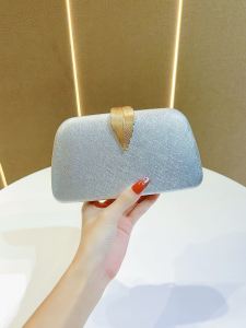 MissingYou New Handbag Elegant Clutch Shoulder Bag for Evening Parties Fashionable European Style Hard PU Leather Small Square Bag