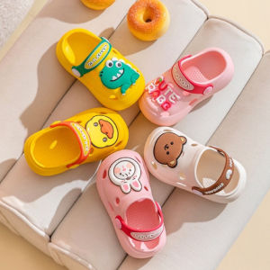 รองเท้าเด็ก รองเท้าแตะลายหมี วัสดุEVA พื้นนุ่ม ใส่สบายเท้า ลายการ์ตูน DDX10