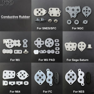JCD 2set Rubber Conductive Buttons For NES/ FC /SNES / SFC /Wii PAD /N64/ NGC /Sega Saturn Controller Silicone Pads Replacement