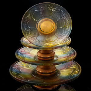 HENANSHENGZHONG | Veneration Plate Buddha Lotus Fruit Dish Imitation Colored Glaze