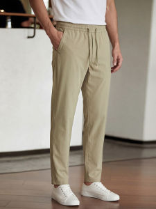 Easy Wrinkle-smoothing Elastic Waist Mens Cropped Pants