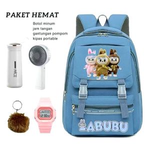 Tas LABUBU Tas Ransel Anak Perempuan Remaja Sekolah SD SMP model labubu BANYAK BONUS tas sekolah tas ransel