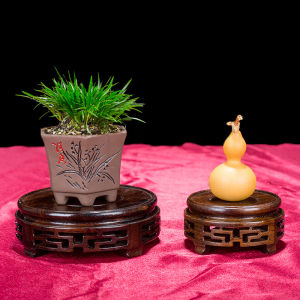 Wood Round Base Tray