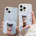Elastic Full Cover Shockproof Silicone Case for iPhone 13 pro Max 12 And Mate 60 Cartoon Style Na Zha Movie Anime Phone Shell. 