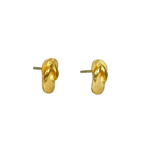 CHOW SANG SANG 周生生 Gold 999.9 24K Solid Gold Stud Earrings for Women 68707E