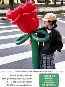 QIANHUAJIAN | Giant Rose DIY Balloon Bouquet Birthday Decoration for Couples