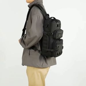 OZUKO Large Capacity Sling Bag Waterproof Men Chest Bag Outdoor Sports Tactical Crossbody Shoulder Beg Silang Sandang