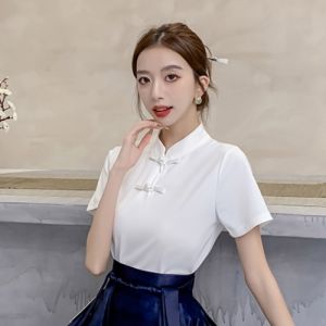 New Chinese Style Short Half Skirt Horse Tail Skirt Set 2025 Summer Miniature National Style Reformed Hanfu Costume