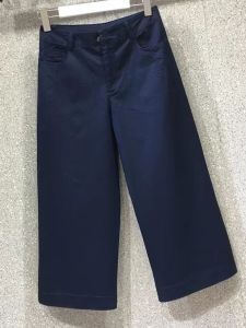 สูง เอว ขากว้าง กางเกง ผู้หญิง ลำลอง หลวม บล็อกสีพอดี เจ็ดแปดความยาว ตัดตรง ฤดูร้อน แบบใหม่ พลัสไซส์