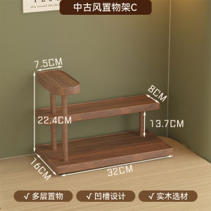 Modern Minimalist Desktop Bookshelf Real Wood Office Desk Organizer Rack Simple Easy-To-Use Home Office Storage Solution