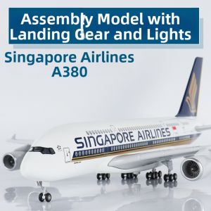 CHENXING | Large With Wheels Light Simulative Assemble A380 Model