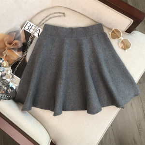 Spring Summer 2025 Womens Slim Fit High Waist Knitted Puffy Skirt Sweet And Spicy Girl A-Line Short Skirt with Inner Lining