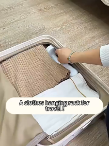 Retractable Hanger Folding Clothes Drying Rack Punch-Free Hanging Rack Adjustable Penyangkut Baju Rak Pengering 伸缩衣架