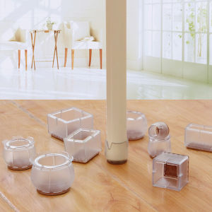 4pcs Furniture Leg Foot Protector Non Slip Silicone Table Chair Foot Cover Silicone Wear-resistant Noise Protect Floor