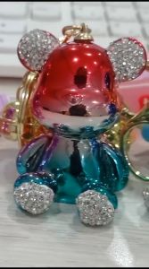 GANTUNGAN KUNCI BERUANG DUDUK KUPING BULAT LUCU WARNA RANDOM