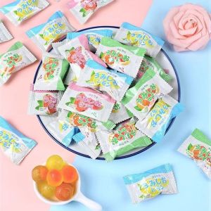 Traditional Chinese Sea Salt Exploding Juice Fruit Flavor Soft Candy Mixed Taste Snack Ideal for Hotels and Offices 250g Packaging