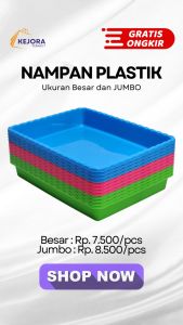 HARGA HEMAT!! Baki Nampan Penyaji Plastik JUMBO Segi Warna & Baki Plastik Food Tray Plastik Berbagai Ukuran