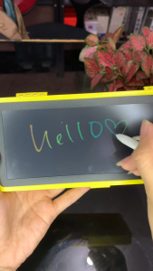 Kotak Pensil 2in1 Case Besar Tulisan Rainbow Lcd Drawing Pen Case Pencil Drawing Pad Mainan Edukasi