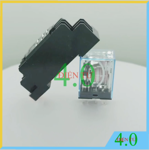 Bộ Rơ le trung gian Omron LY2N 220V Đế + Relay Omron 8 chân Loại 8 chân to