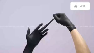 Găng tay Sgloves cao su latex nitrile đen không bột hộp 100 chiếc găng tay y tế