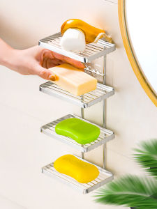 Kệ Đựng Xà Phòng Treo Tường Nhiều Lớp Cho Phòng Tắm Kệ Để Xà Phòng Chống Thấm Nước Không Cần Khoan Giá Để Đồ Nhà Tắm Kiểu Trung Quốc