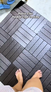 [ 20PCS/Box ] PVC Floor Decking Tiles Waterproof PVC Self Adhesive Vinyl Tiles Flooring Waterproof 30X30cm for Living Room/Bedroom Floor