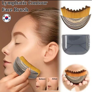 Lymphatic Contour Face Brush for Jawline & Chin Sculpting Makeup Brush Portable Facial Massager with Ultra-Soft Bristles Reduces Puffiness Lymphatic Drainage Detox and Relaxation Relieve Fatigue Skin Care Accessories for Face and Neck