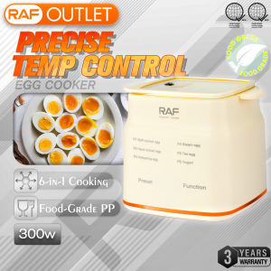 RAF Egg Cooker Multifunctional 6 Modes 24h Timer Touch Control Digital Display Steaming Egg Custard Yogurt Automatic Egg Steamer Food Grade PP