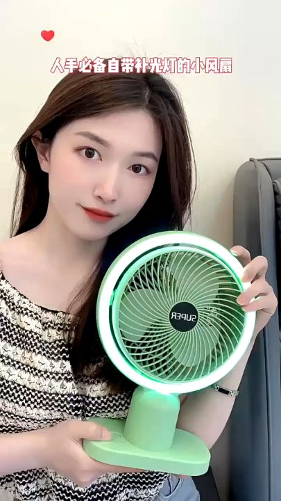 Firefly Rechargeable Fan with Light Desk USB Portable Fan Electric ...