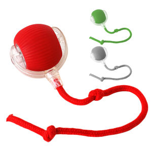 Welcomehome Interactive Cat Toys Ball Motion Activate Cat Toy Type-C Charging Pet Exercise Toy 3 Modes with Rope for Indoor Cats