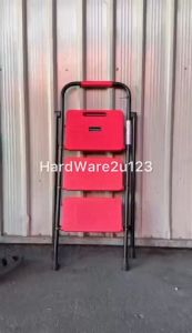 3/4/5 Steps Heavy Duty Lightweight Elegant Foldable Stair Ladder With Handle Folding Stool Tangga 踏板梯