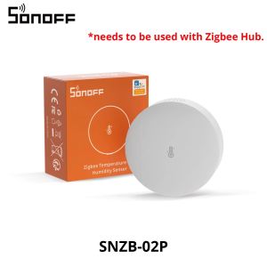 Sonoff | SONOFF SNZB-02P Zigbee Temperature Humidity Sensor SNZB 02P Smart Home Thermometer Detector Work with Alexa Google Home