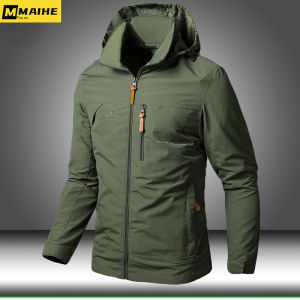 New Combat Jackets Men Autumn Outdoor Hiking Biking Bomber Outwear Mens Windbreaker Jackets Waterproof Military Hooded Coat Male