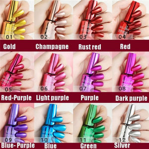 16 Colors 8ml Metallic Mirror Nail-Polish Magic Mirror Effect Chrome Nail Art Glue Varnish Semi Permanent Nail-Polish for Manicure Nail Design