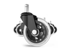 【 360°Universal Load-bearing Wheels】5pcs IKEA Office Chair Caster Wheel Replacement 3 inch Heavy Duty Caster Roller Universal Chair Game Chair Castor Wheel After installation push it around like a skateboard. It is silent and wont scratch the floor.