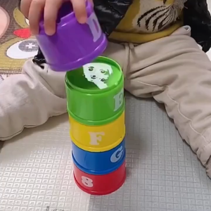 Stacking Cup Baby Toy Kids Color Learning Educational Toys VS Battle Number Game 叠叠杯