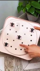 Rolling Storage Tray Swivel Bracket Plastic Base Basin Holder with Pulley Moveable Gas Tank Tray