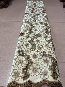 New High-Quality Velvet Lace Fabric Nigerian Trim Luxury 5 Yards for Womens Dress Sewing African Dubai Fabrics